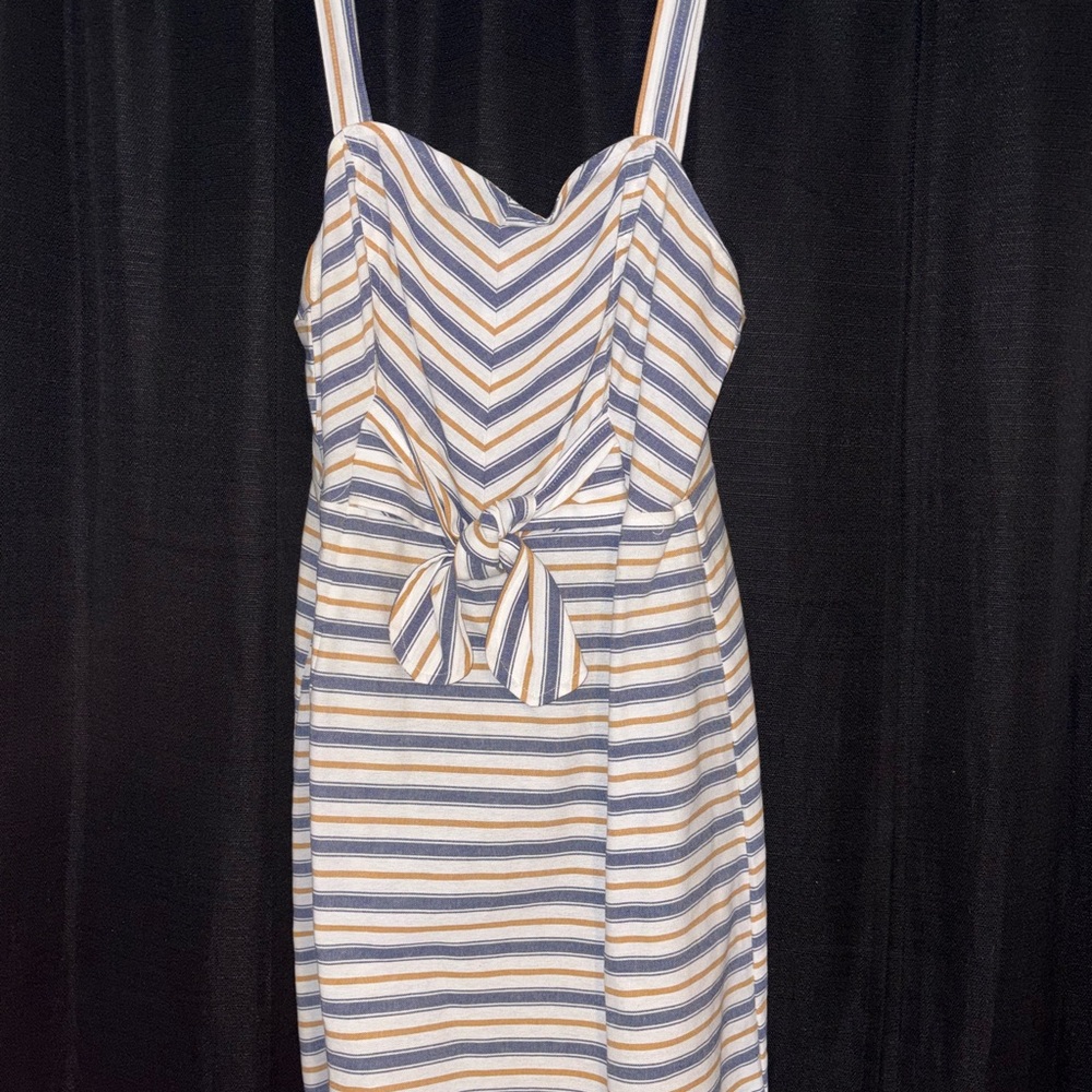 Derek Heart Blue and White Striped Mini Dress